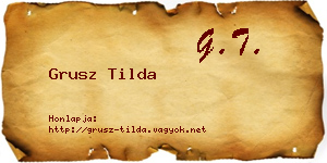 Grusz Tilda névjegykártya